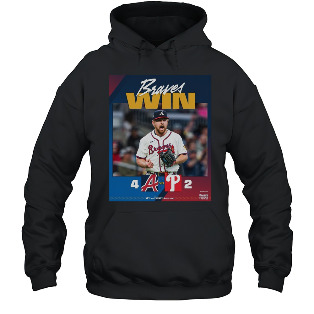 Spencer Schwellenbach Atlanta Braves Win Philadelphia Phillies Final Score 4  2 Poster T-shirt Unisex Hoodie