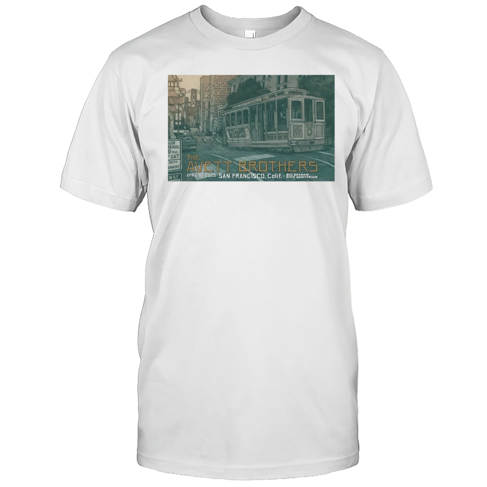 The Avett Brothers Bill Graham Civic Auditorium San Francisco CA April 10 2025 Tour Poster Graphic T-shirt