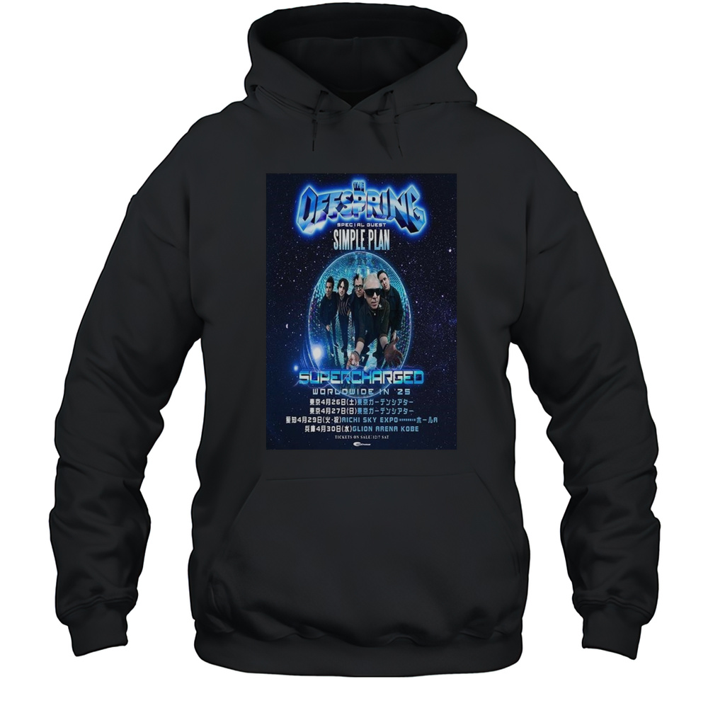 The Offspring Supercharged Worldwide In 25 Head To Japan On April 2025 Shirt Unisex Hoodie