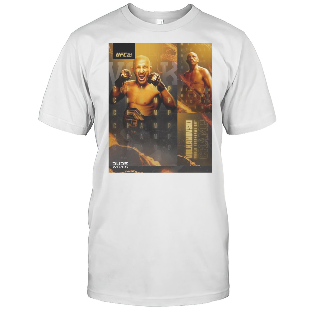 UFC 314 Alexander Volkanovski Defeats Diego Lopes By Unanimous Decision World Featherweight Poster T-shirt
