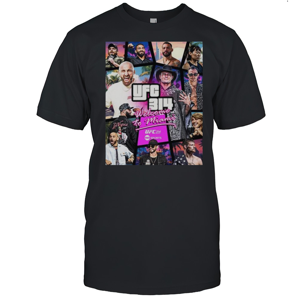 UFC 314 Welcome To Miami Michael Chandler Yair Rodriguez Patricio Freire April 12 2025 T-shirt