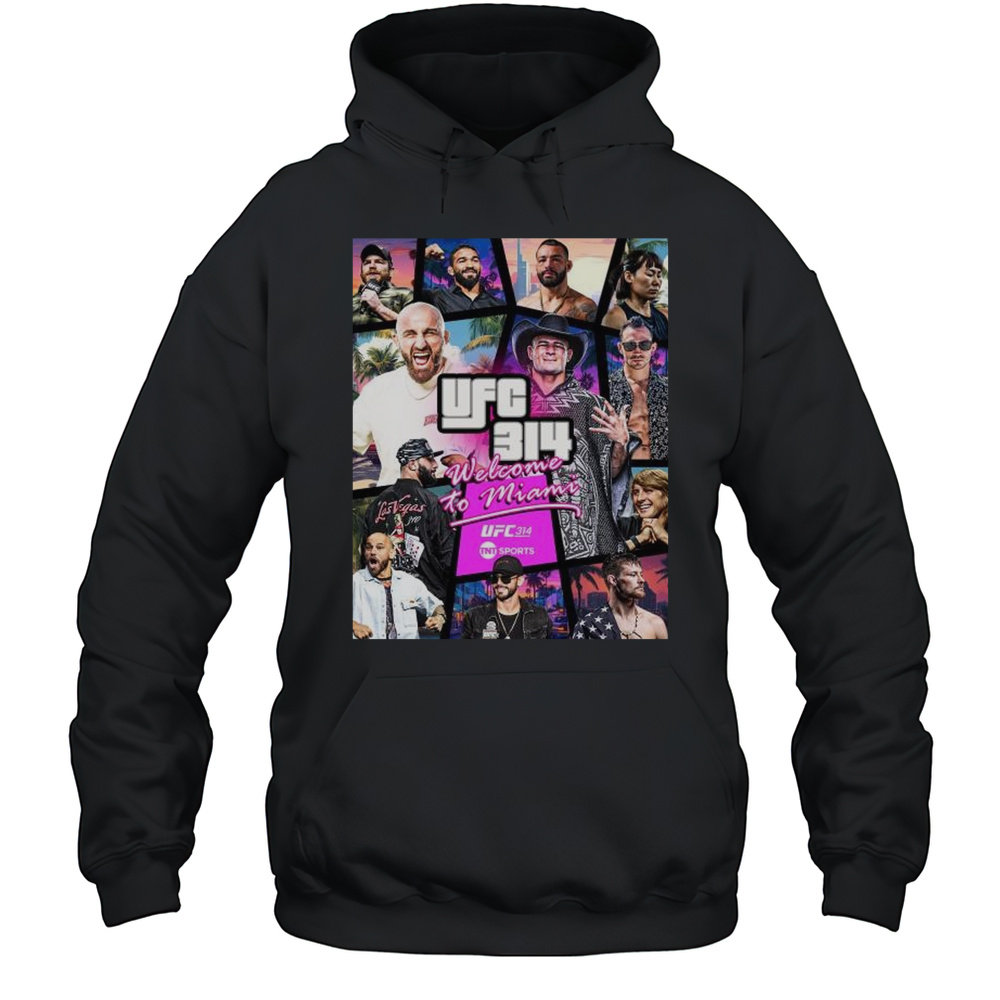 UFC 314 Welcome To Miami Michael Chandler Yair Rodriguez Patricio Freire April 12 2025 T-shirt Unisex Hoodie