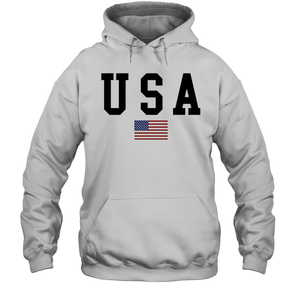 USA Flag Print Shirt Unisex Hoodie