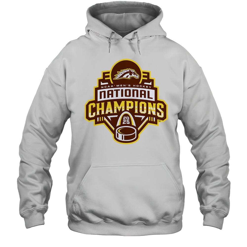 Western Michigan Broncos 2025 NCAA Frozen Four National Champions Logo Shirt Unisex Hoodie