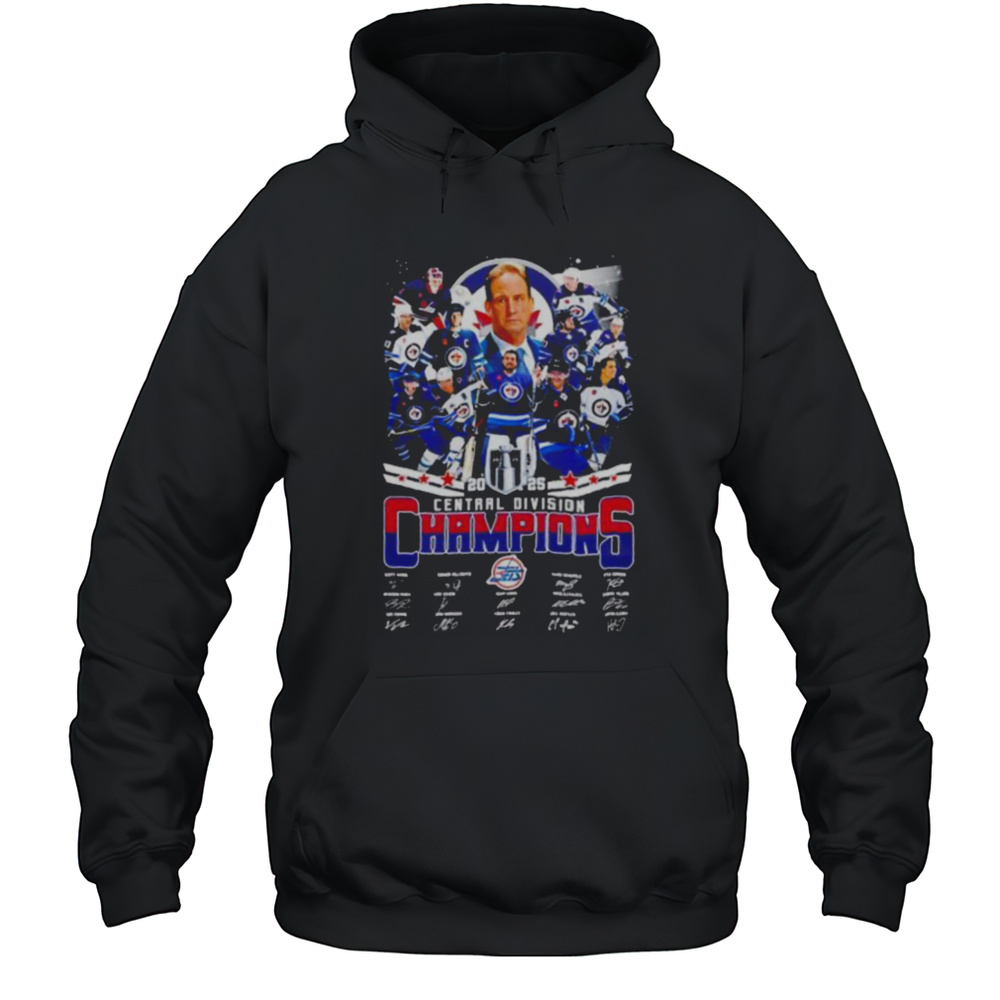 2025 Central Division Champions Winnipeg Jets Players Signature Shirt Unisex Hoodie