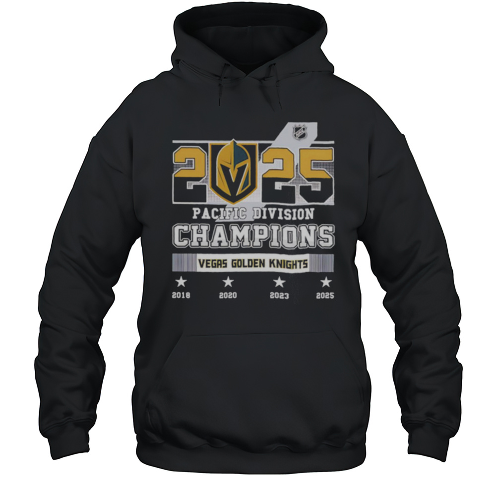 2025 Pacific Division Champions Vegas Golden Knights Shirt Unisex Hoodie