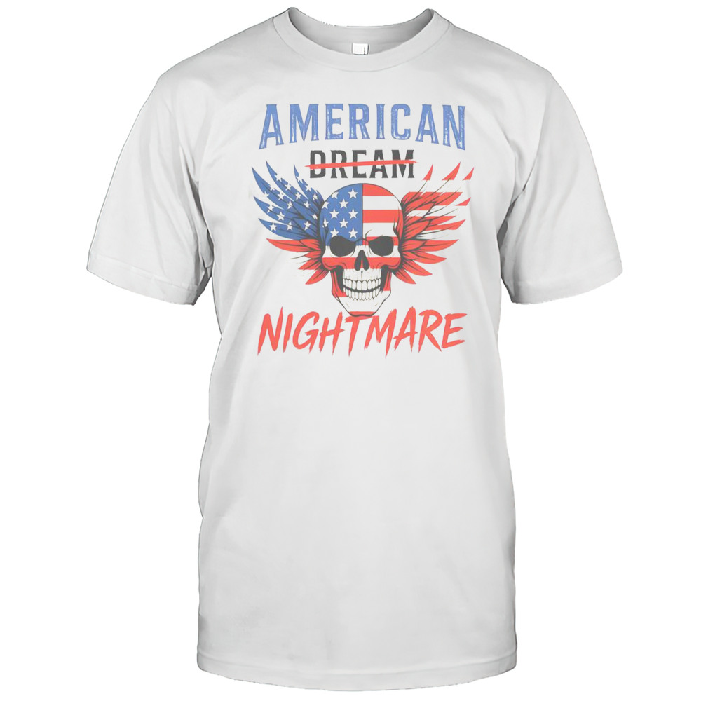 American Dream Nightmare America Skull Flag T-Shirt