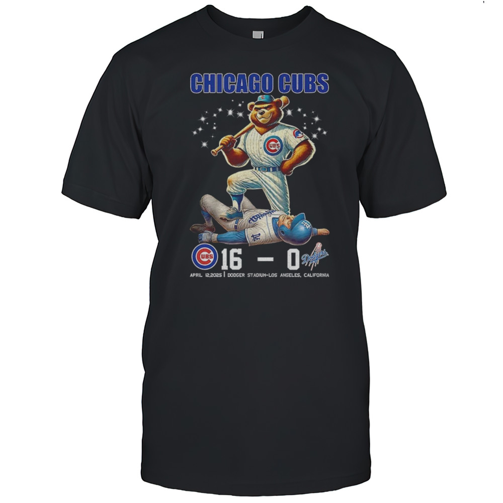 Chicago Cubs Vs Los Angeles Dodgers 16-0 Mascot Shirt