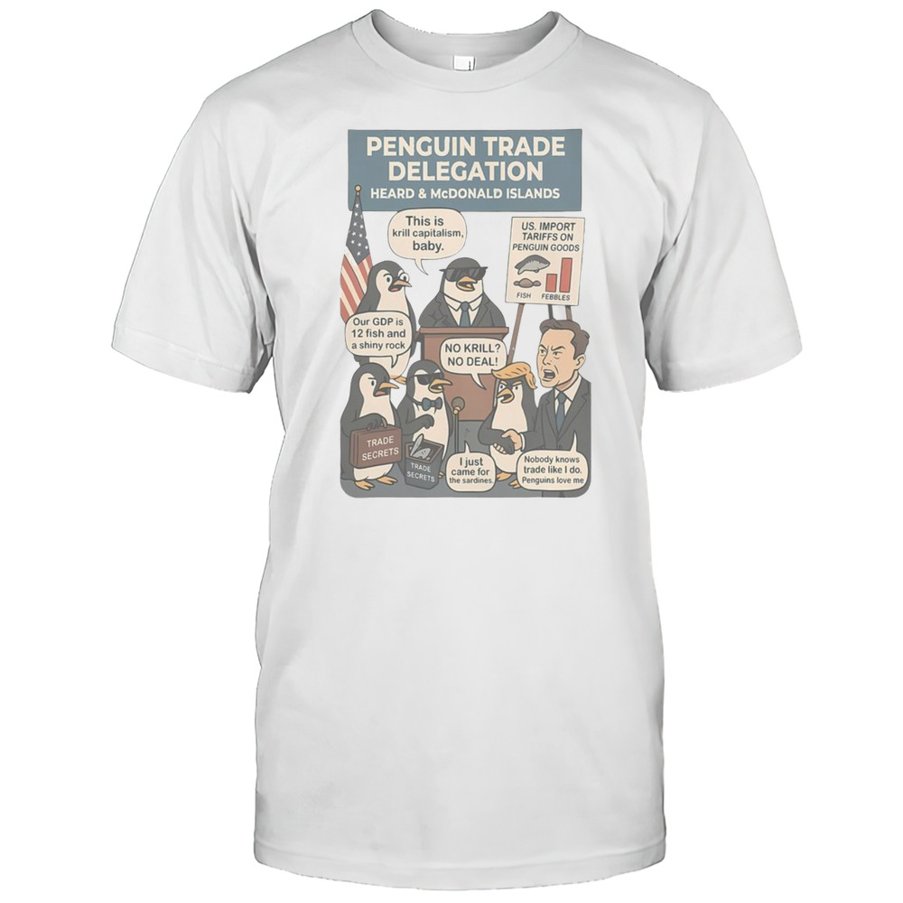 Heard Island Penguins Against Tariffs T-Shirt