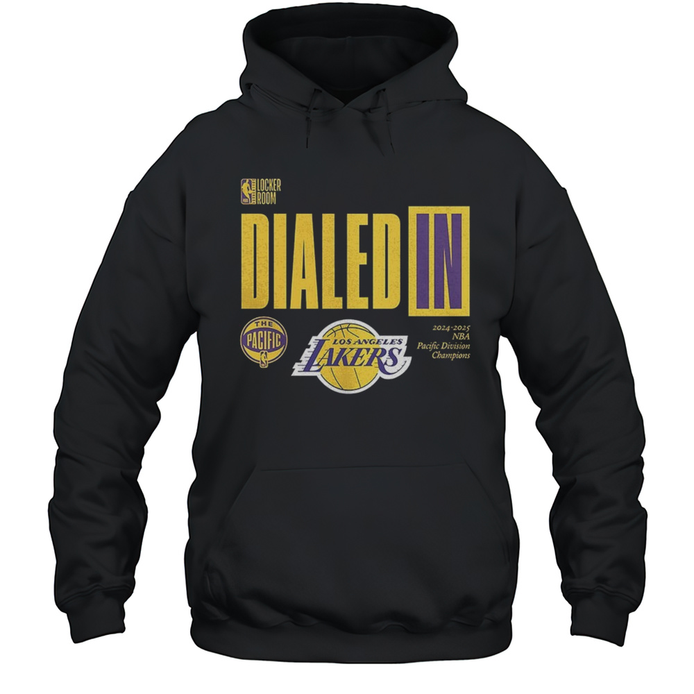 Los Angeles Lakers 2025 The Pacific Division Champions Locker Room Shirt Unisex Hoodie