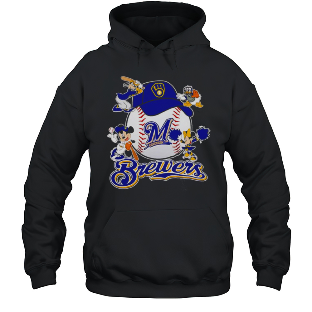 Mickey And Friends Milwaukee Brewers Baseball Shirt Unisex Hoodie