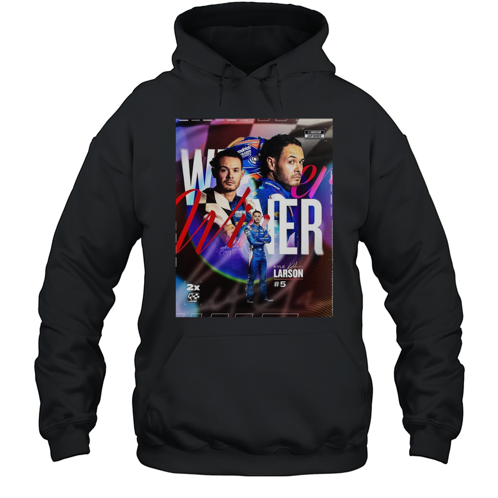NASCAR Bristol Motor Speedway Winner Again Kyle Larson Wins In Thunder Valley Signature Poster T-shirt Unisex Hoodie