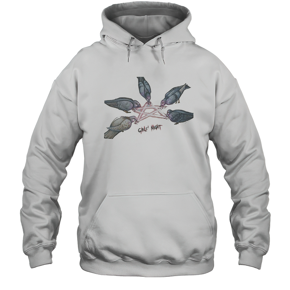 Pigeon Pentagram Girls Night Shirt Unisex Hoodie