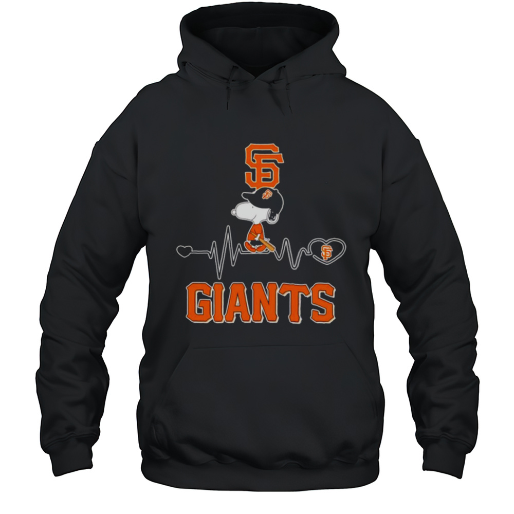 Snoopy Heartbeat San Francisco Giants Shirt Unisex Hoodie