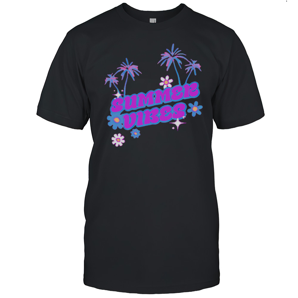 Summer Vibes Palm Trees Floral Shirt