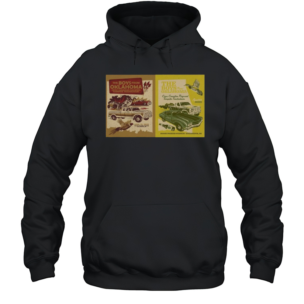 The Boys From Oklahoma April 12-13 2025 Boone Pickens Stadium Stillwater OK Poster T-shirt Unisex Hoodie