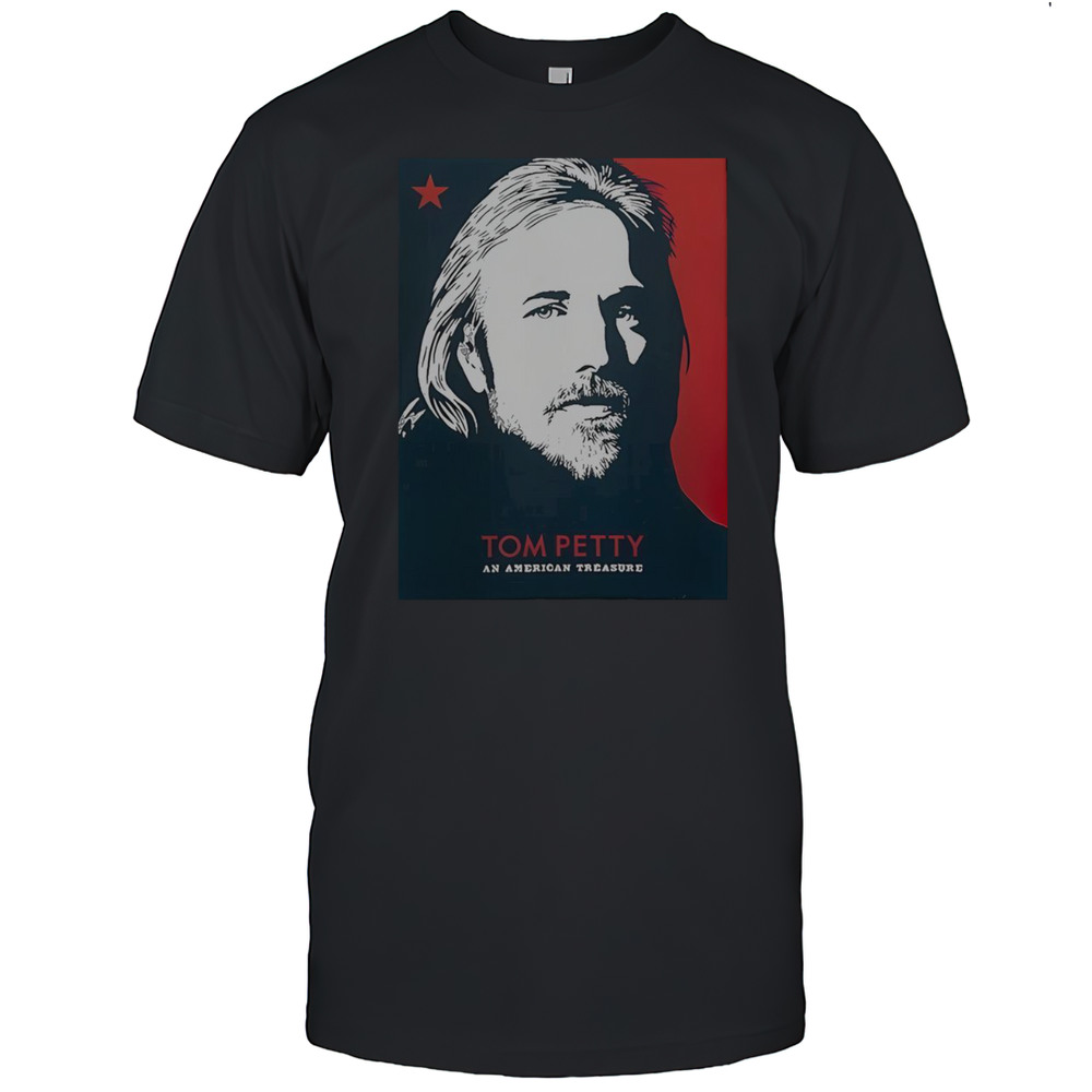 Tom Petty An American Treasure Lost  Found Blue And Red Version T-Shirt