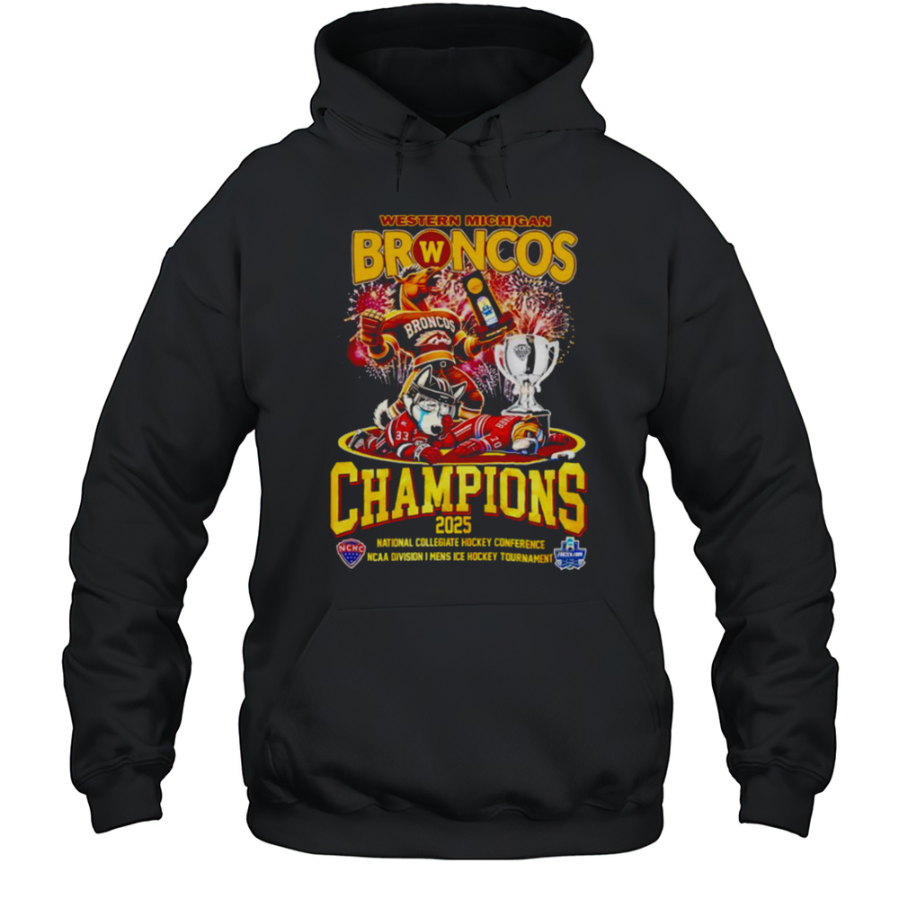 Western Michigan Broncos Champions 2025 Mascot Shirt Unisex Hoodie