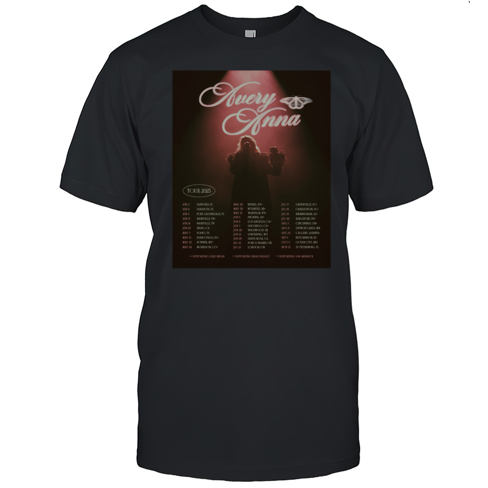 Avery Anna Tour Dates 2025 T-shirt