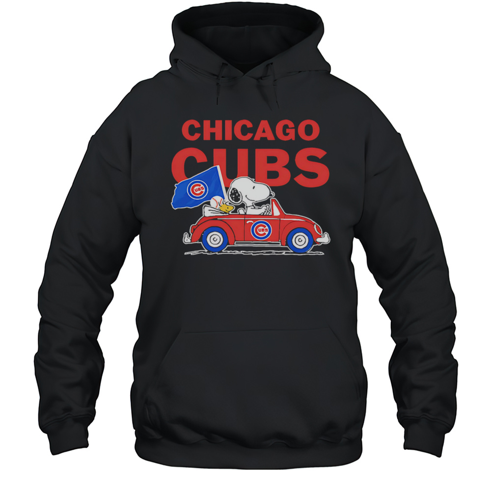 Chicago Cubs Snoopy Go By Car Shirt Unisex Hoodie