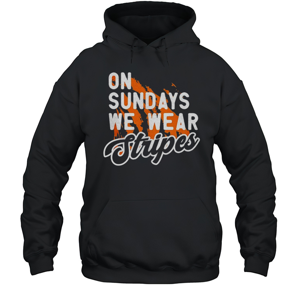 Cincinnati Bengals On Sundays We Wear Stripes Shirt Unisex Hoodie