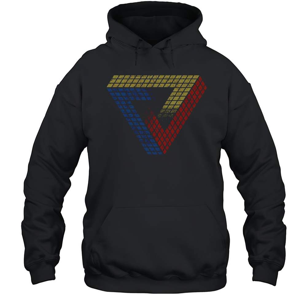 Cube Triangle Optical Illusion T-Shirt Unisex Hoodie