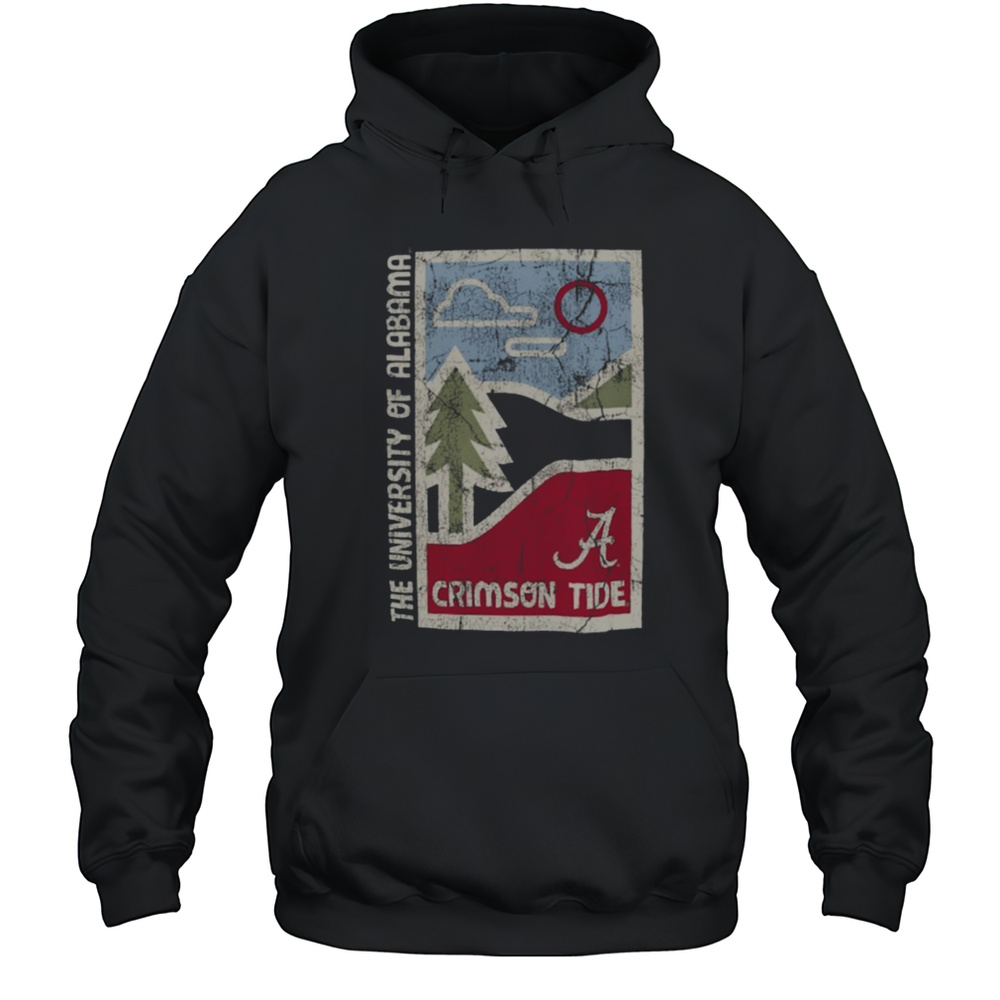 Alabama Crimson Tide Comfort Minimal Vista Distressed T Shirt Unisex Hoodie