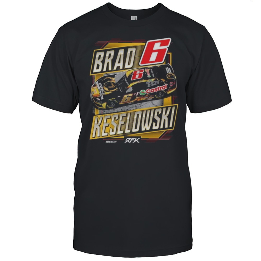 Brad Keselowski Checkered Flag Sports Black Castrol Car Shirt