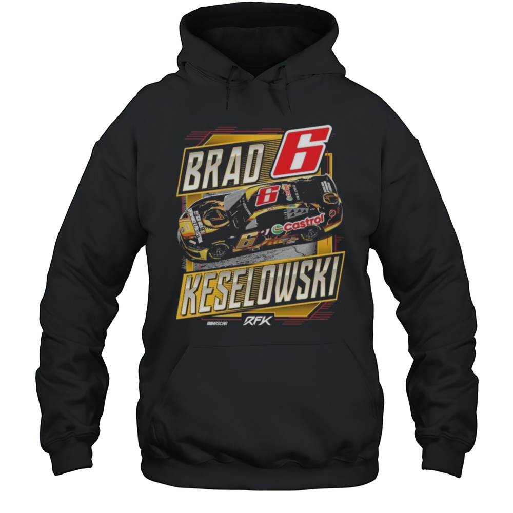 Brad Keselowski Checkered Flag Sports Black Castrol Car Shirt Unisex Hoodie