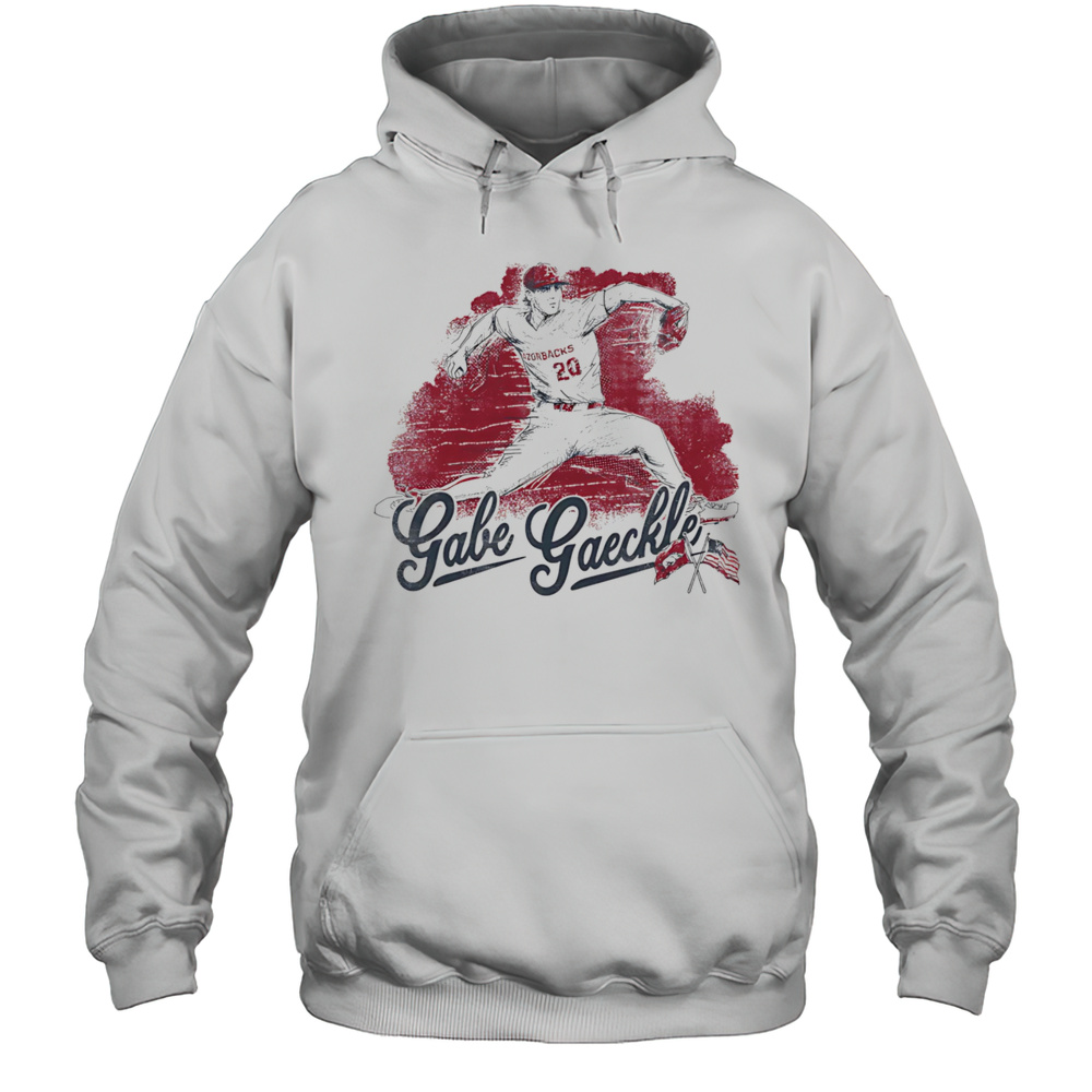 Gabe Gaeckle Arkansas Razorbacks Pitcher Shirt Unisex Hoodie