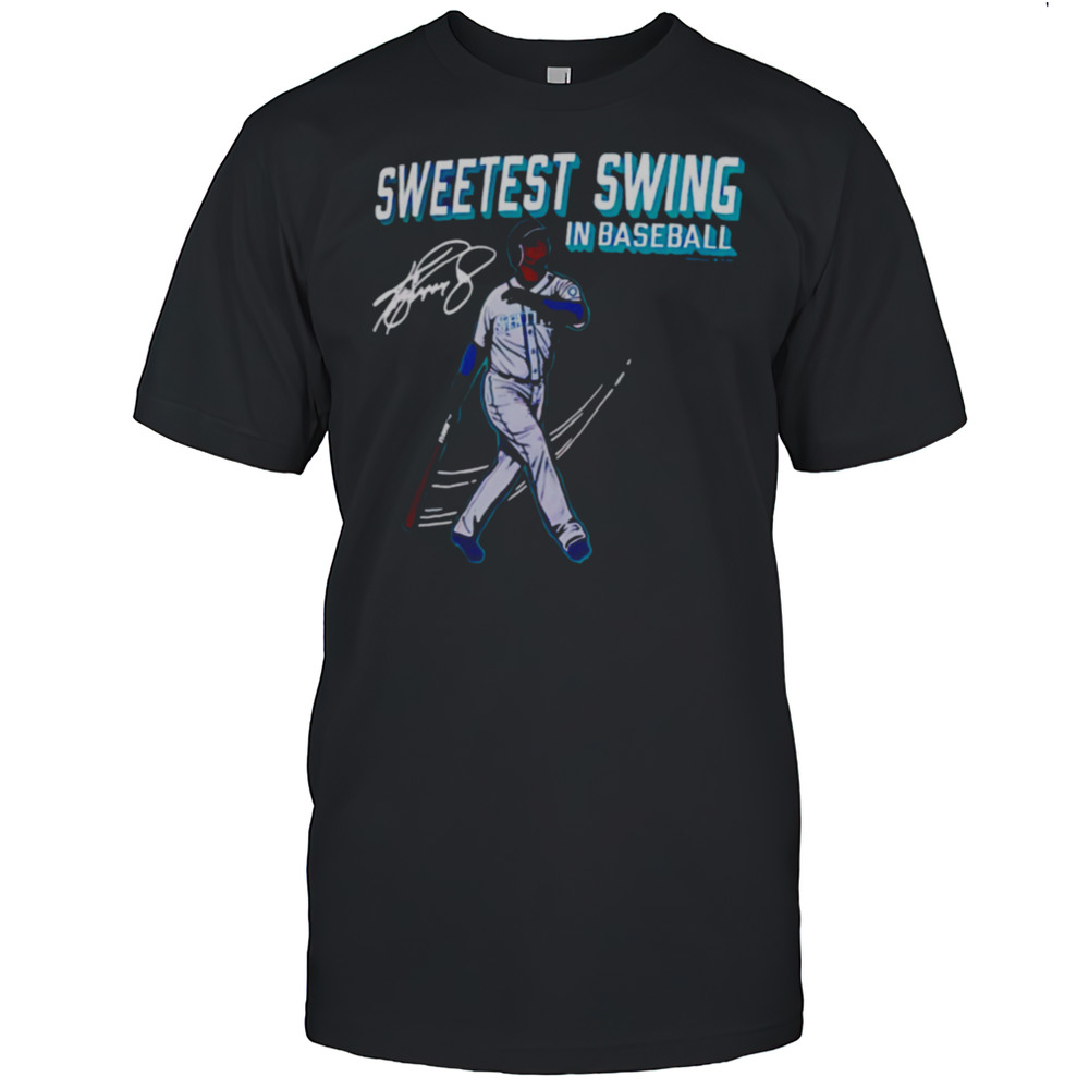 Ken Griffey Jr. Seattle Mariners Homage Illustration Baseball Shirt