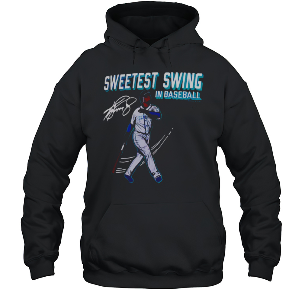 Ken Griffey Jr. Seattle Mariners Homage Illustration Baseball Shirt Unisex Hoodie