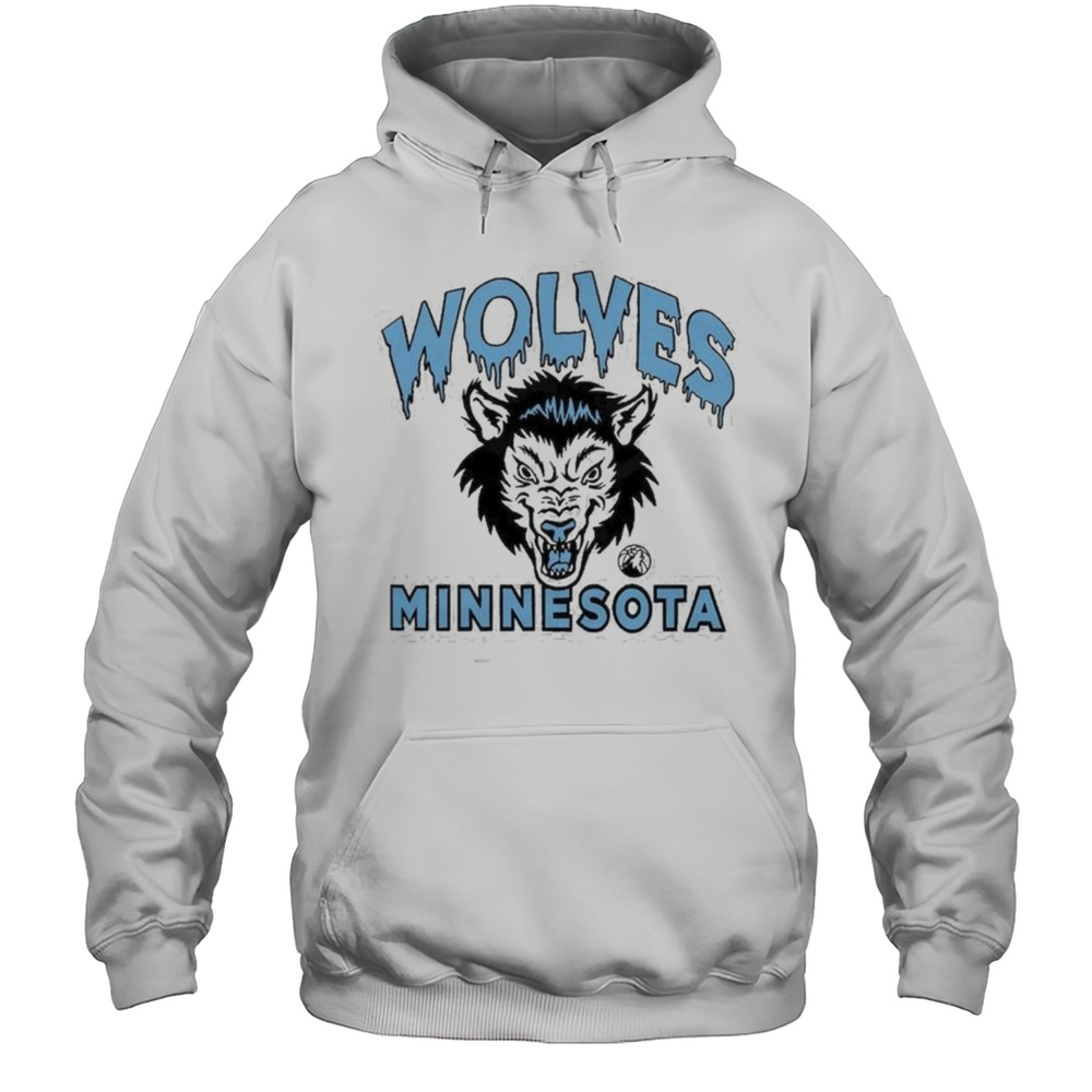 Minnesota Timberwolves Wolves Minnesota Mascot Tri-Blend Shirt Unisex Hoodie
