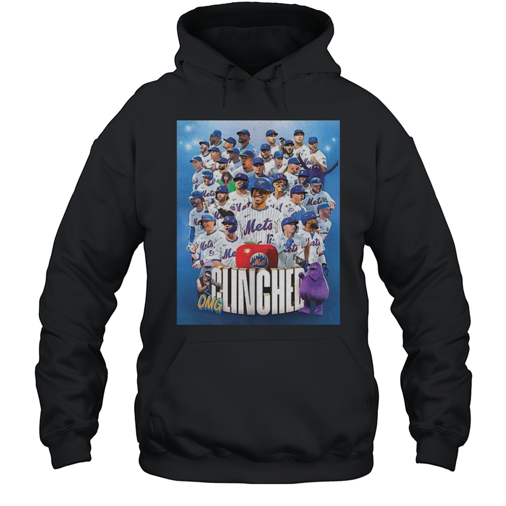 New York Mets OMG MLB Baseball Team Clinched Shirt Unisex Hoodie
