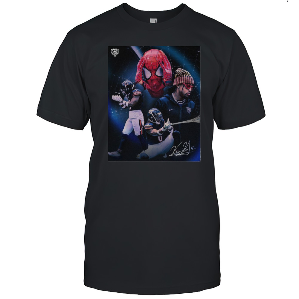 Poster Chicago Bears Football Kyler Gordon Swinging Back Into Action Signature T-shirt