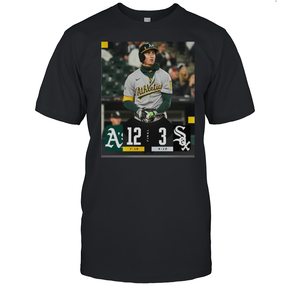 Poster Tyler Soderstrom Oakland Athletics Vs Chicago White Sox Final Score 12  3 T-shirt