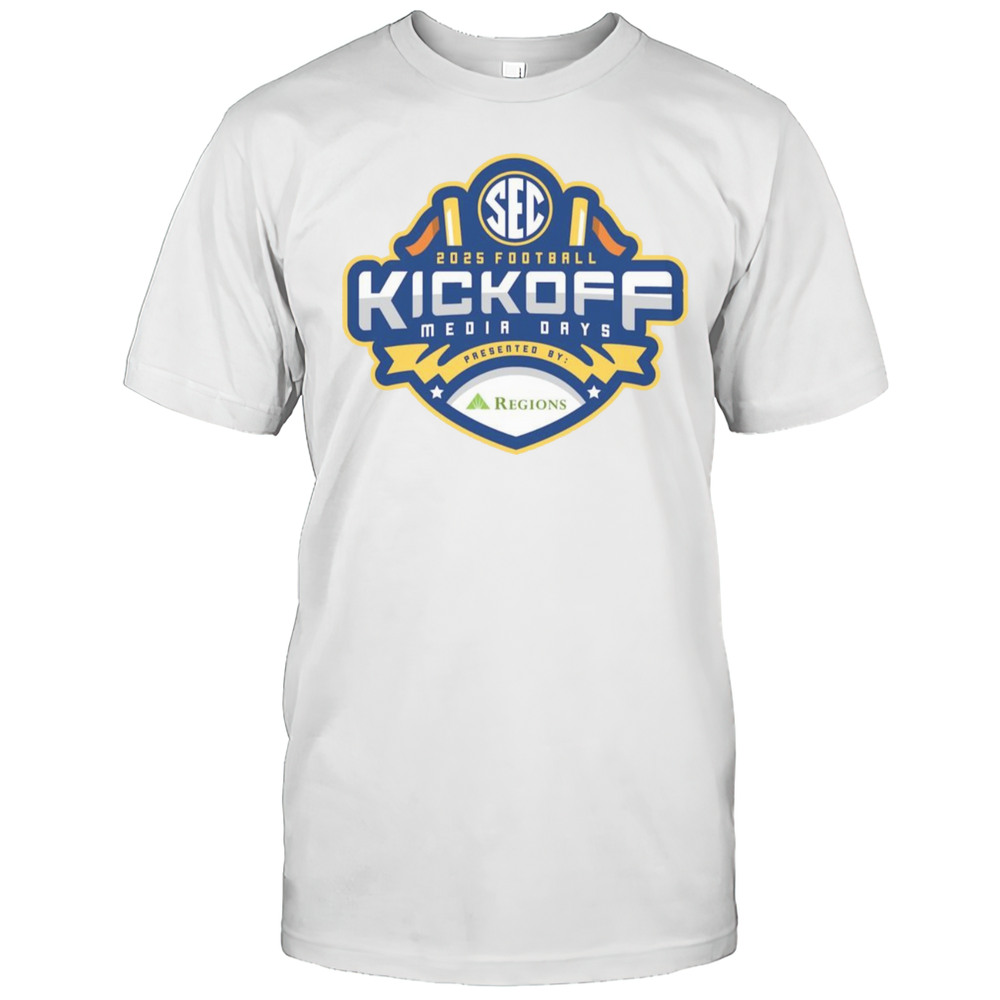 SEC 2025 Football Kickoff Media Days Presented By Regions Logo New T-shirt
