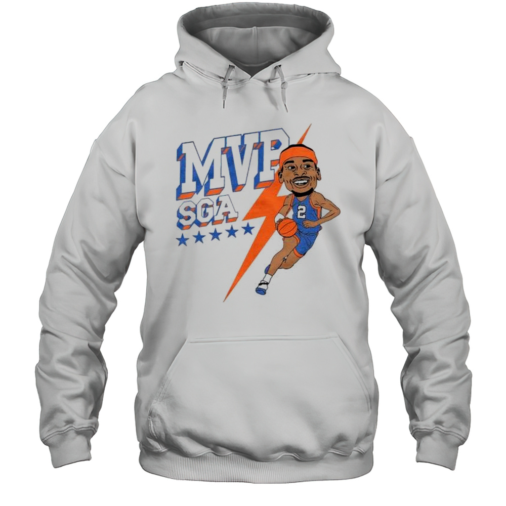 SGA MVP Shai Gilgeous-Alexander OKC Thunder Caricature Shirt Unisex Hoodie