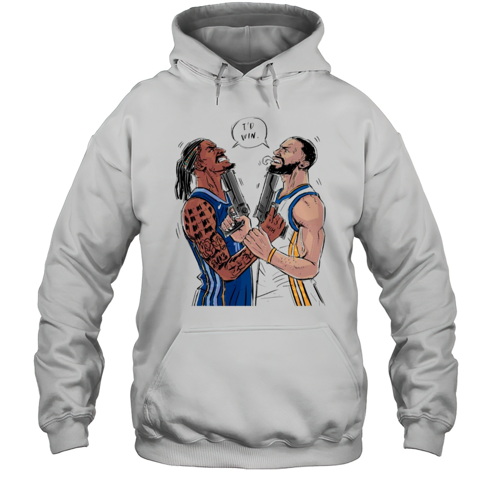 Shooter Stephen Curry Warriors Vs. Shooter Ja Morant Grizzlies Id Win Painting 2025 T-shirt Unisex Hoodie