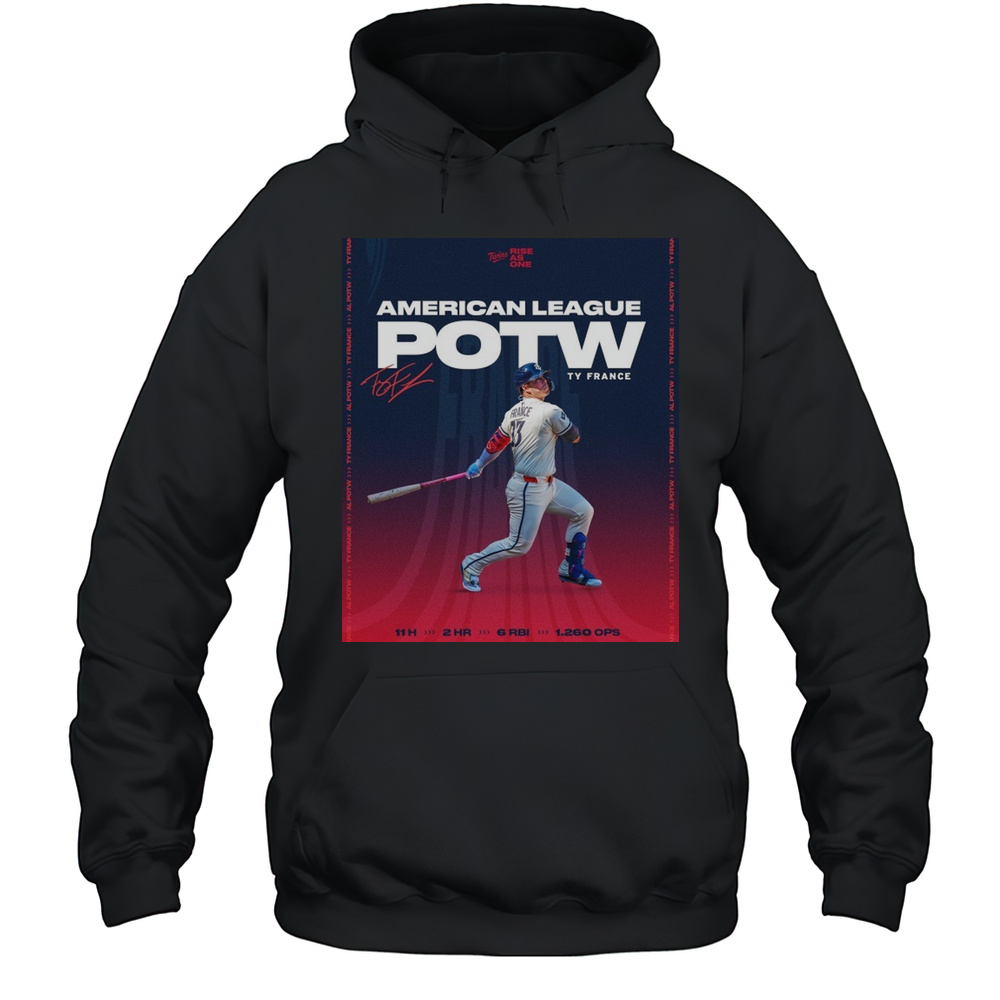 2025 Poster American League Potw Ty France Shirt Unisex Hoodie