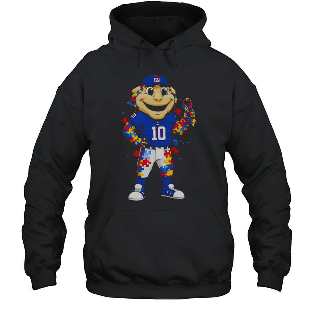 Autism Awareness New York Giants Mascot 2025 Shirt Unisex Hoodie