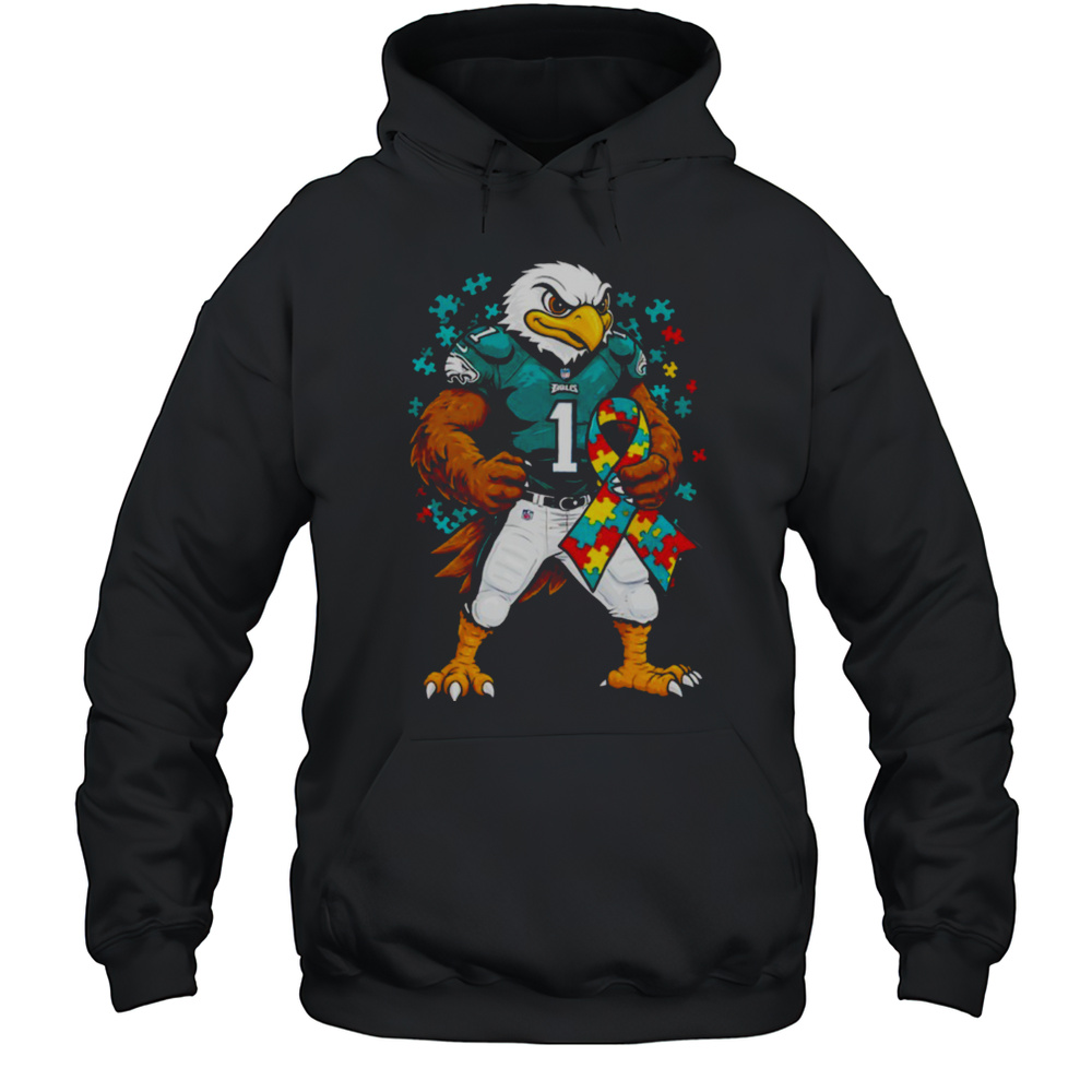 Autism Awareness Philadelphia Eagles Mascot 2025 Shirt Unisex Hoodie