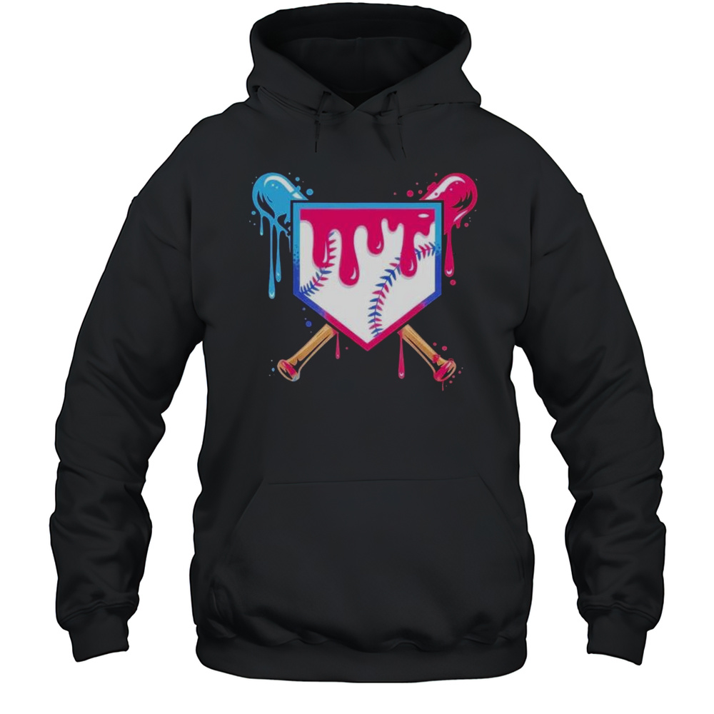 Baseball Drip Ice Cream Cros Bat Shirt Unisex Hoodie