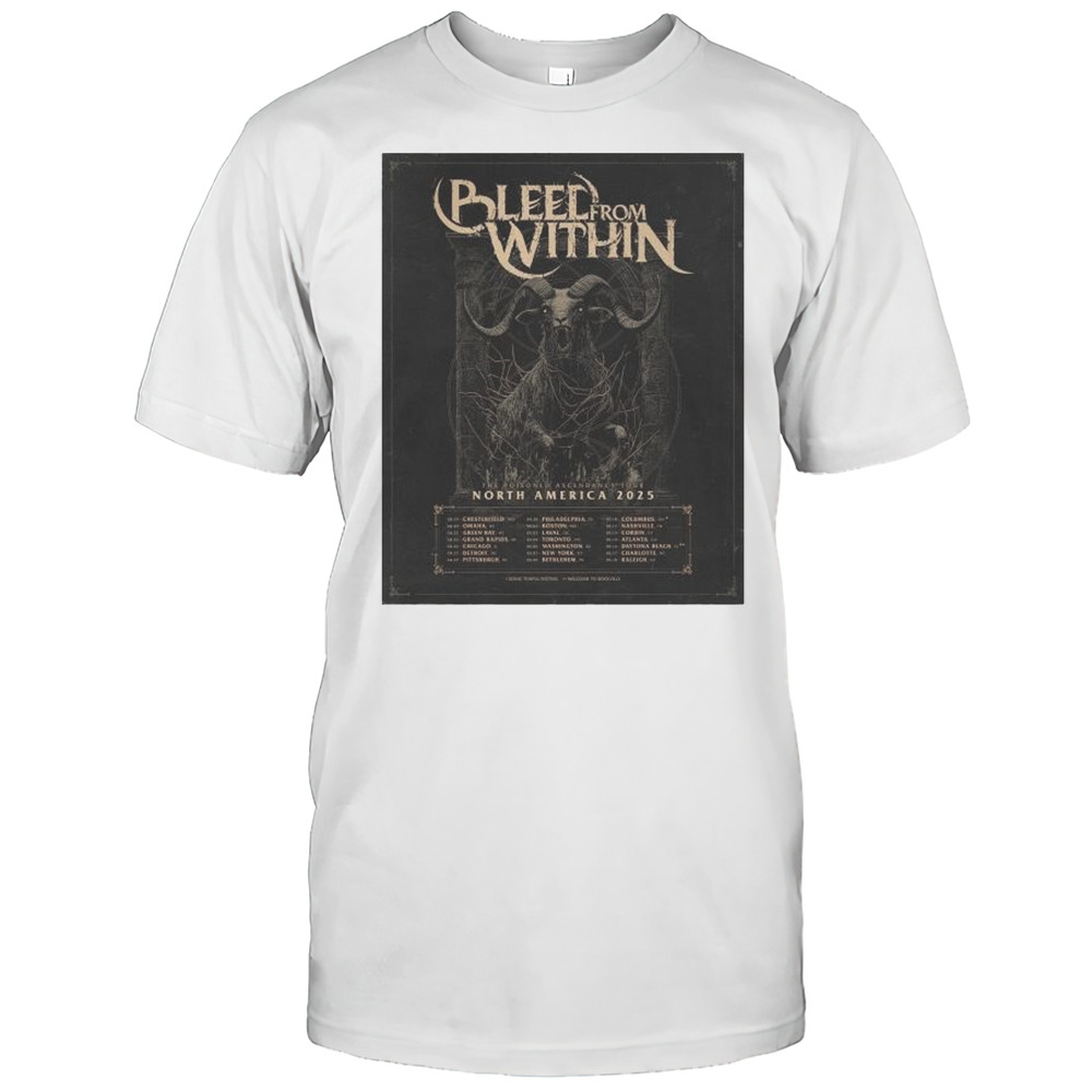 Bleed From Within The Poisoned Ascendancy Tour North America 2025 April And May T-shirt