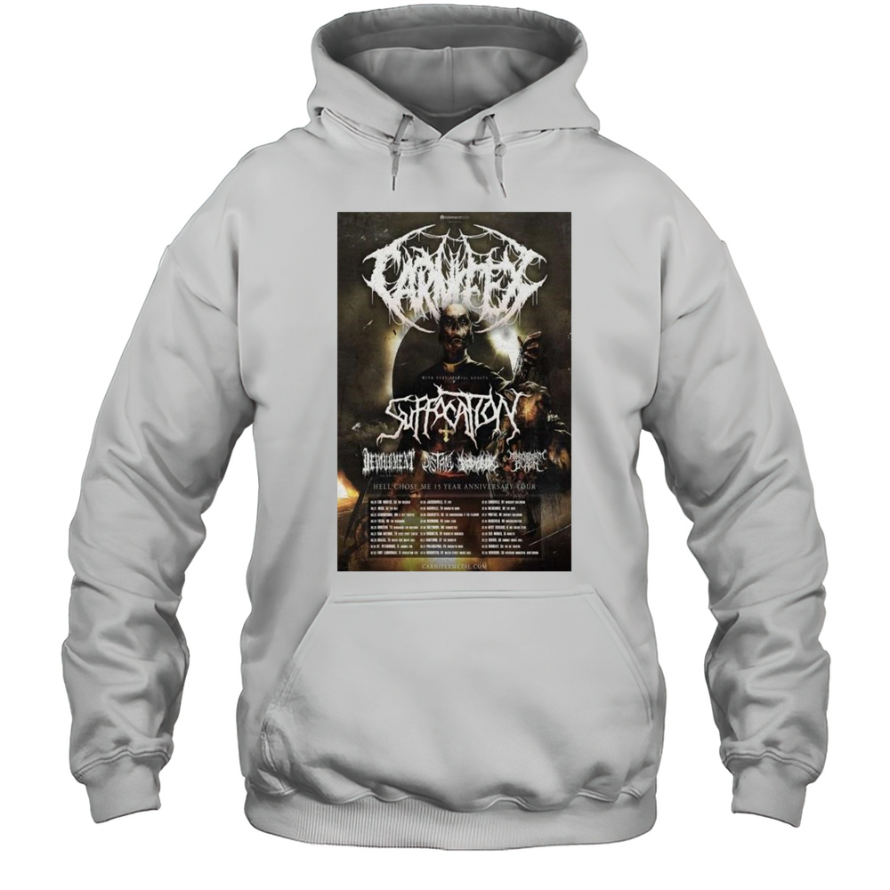 Carnifex Hell Chose Me 15 Year Anniversary Tour 2025 T-shirt Unisex Hoodie