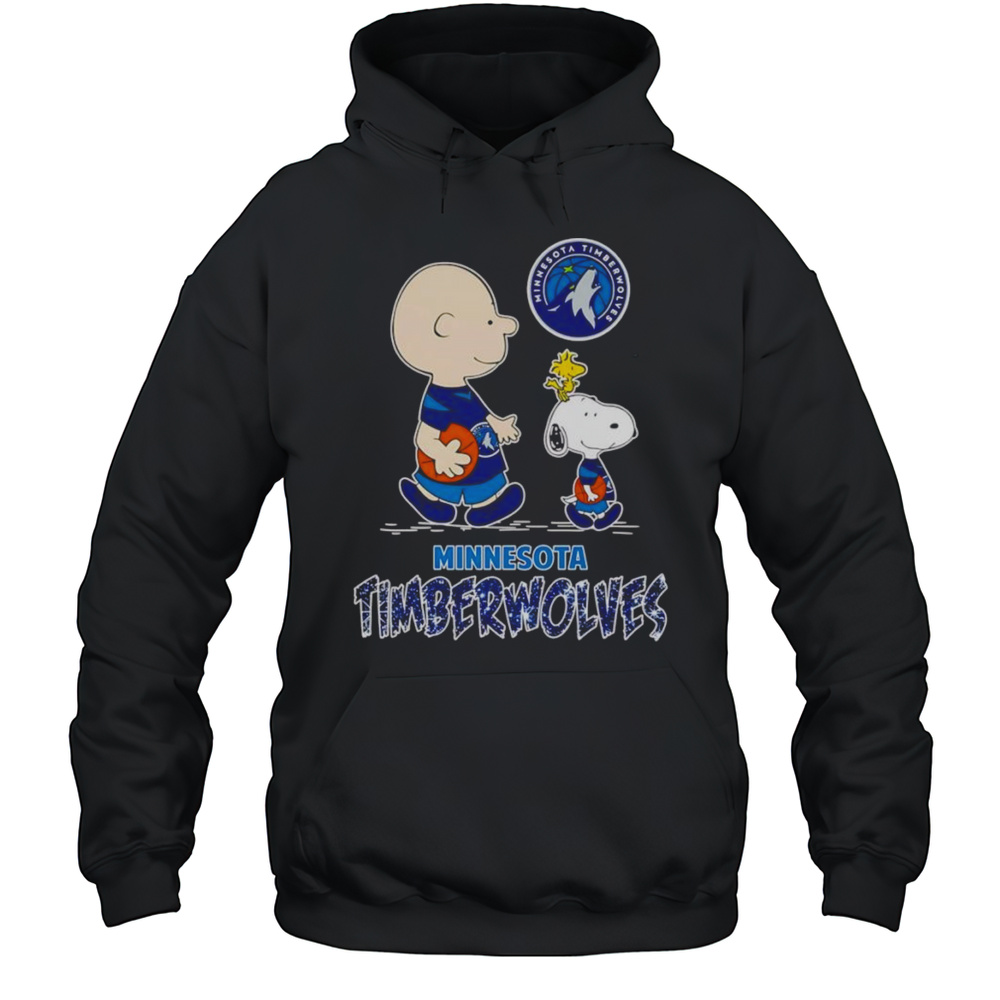 Charlie Brown And Snoopy Minnesota Timberwolves Shirt Unisex Hoodie