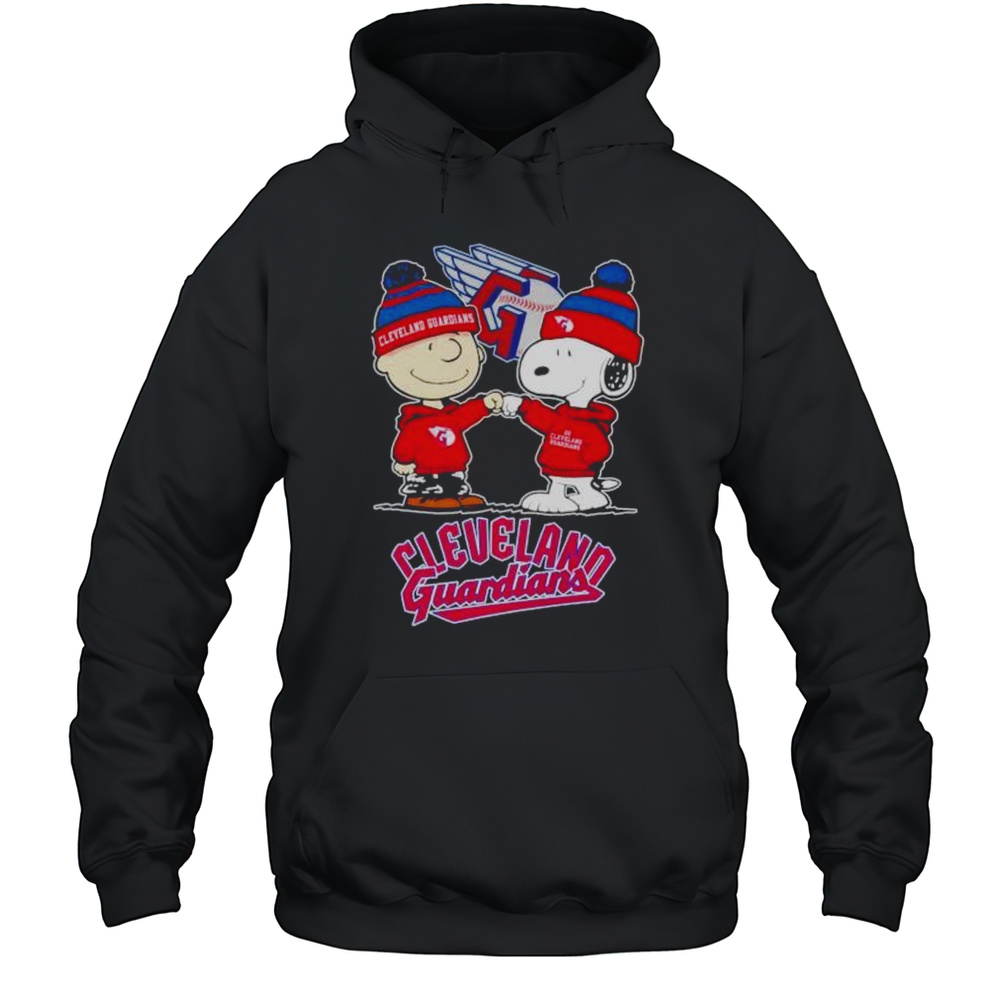 Cleveland Guardians Charlie Brown Snoopy Fist Bump Shirt Unisex Hoodie