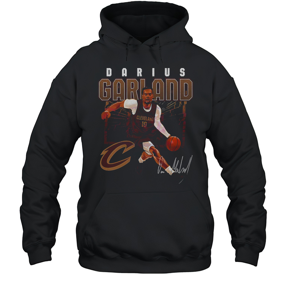 Darius Garland Cleveland Cavaliers NBA Basketball Player Shattered Signature Shirt Unisex Hoodie