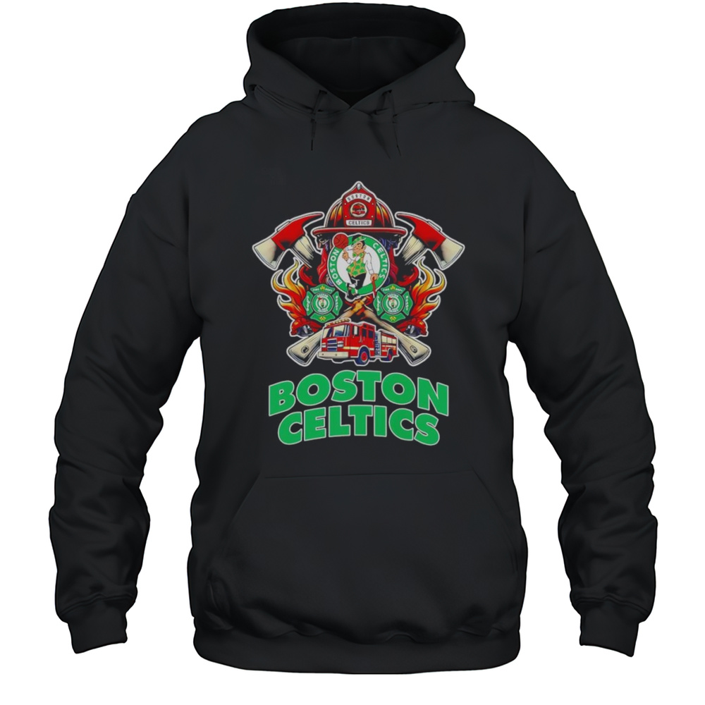 Firefighter Boston Celtics Shirt Unisex Hoodie