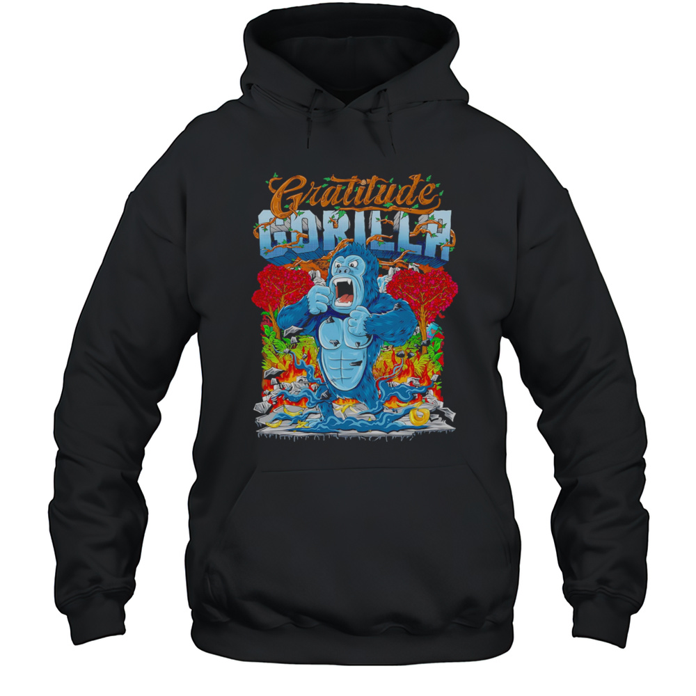 Gratitude Gorilla Shirt Unisex Hoodie